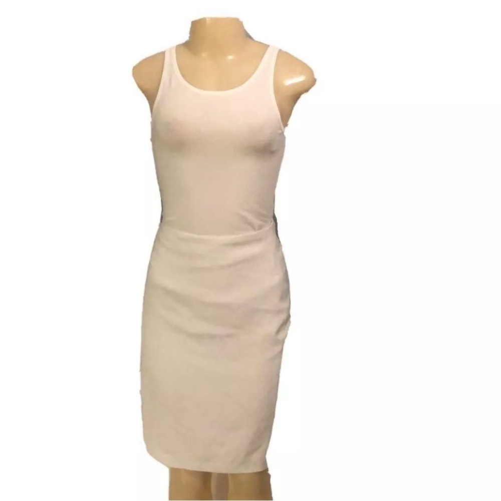 Ellen Tracy Linda Allard Size 12 Ivory Pencil Skirt Cotton Stretch